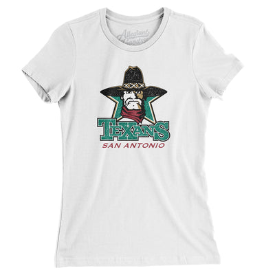 San Antonio Texans Football Women's T-Shirt-White-Allegiant Goods Co. Vintage Sports Apparel