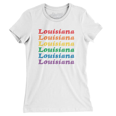Louisiana Pride Women's T-Shirt-White-Allegiant Goods Co. Vintage Sports Apparel