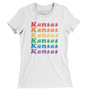 Kansas Pride Women's T-Shirt-White-Allegiant Goods Co. Vintage Sports Apparel