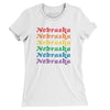 Nebraska Pride Women's T-Shirt-White-Allegiant Goods Co. Vintage Sports Apparel