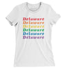 Delaware Pride Women's T-Shirt-White-Allegiant Goods Co. Vintage Sports Apparel