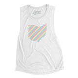 Ohio Pride State Flowey Scoopneck Muscle Tank-Allegiant Goods Co. Vintage Sports Apparel