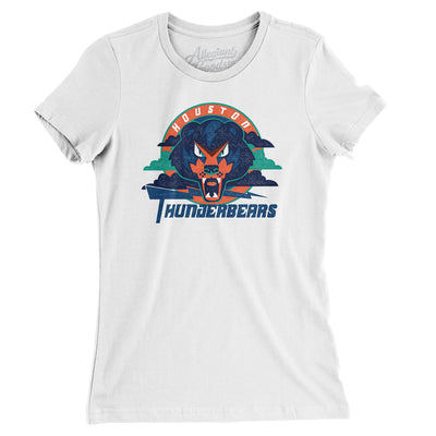 Houston Thunderbears Arena Football Women's T-Shirt-White-Allegiant Goods Co. Vintage Sports Apparel