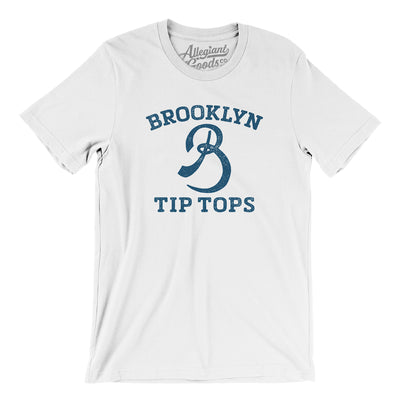 Brooklyn Tip-Tops Baseball Men/Unisex T-Shirt-White-Allegiant Goods Co. Vintage Sports Apparel
