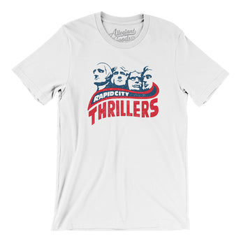 Rapid City Thrillers Basketball Men/Unisex T-Shirt-White-Allegiant Goods Co. Vintage Sports Apparel