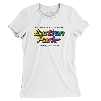 Action Park Amusement Park Women's T-Shirt-White-Allegiant Goods Co. Vintage Sports Apparel