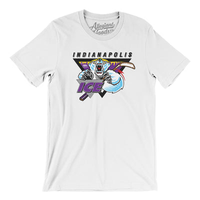 Indianapolis Ice Hockey Men/Unisex T-Shirt-White-Allegiant Goods Co. Vintage Sports Apparel