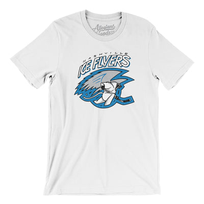 Nashville Ice Flyers Hockey Men/Unisex T-Shirt-White-Allegiant Goods Co. Vintage Sports Apparel
