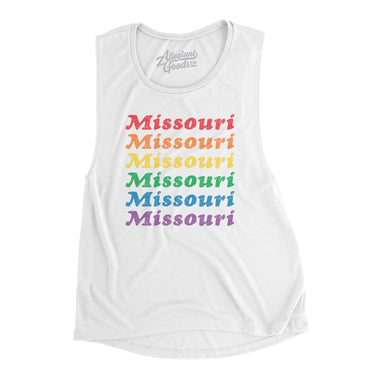 Missouri Pride Women's Flowey Scoopneck Muscle Tank-Allegiant Goods Co. Vintage Sports Apparel