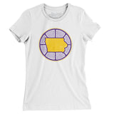 Iowa Basketball Women's T-Shirt-White-Allegiant Goods Co. Vintage Sports Apparel