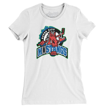 Motor City Mustangs Roller Hockey Women's T-Shirt-Allegiant Goods Co. Vintage Sports Apparel