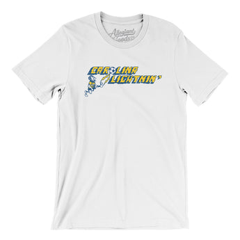 Carolina Lightnin' Soccer Men/Unisex T-Shirt-White-Allegiant Goods Co. Vintage Sports Apparel