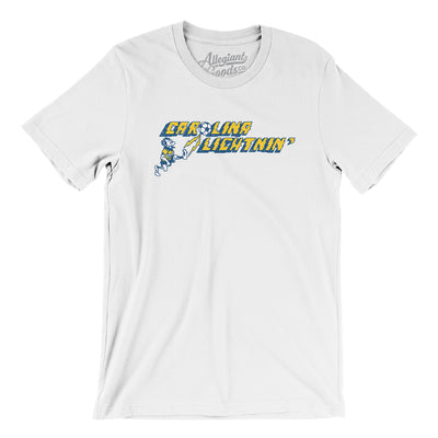 Carolina Lightnin' Soccer Men/Unisex T-Shirt-White-Allegiant Goods Co. Vintage Sports Apparel