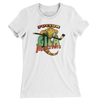 Tucson Gila Monsters Hockey Women's T-Shirt-White-Allegiant Goods Co. Vintage Sports Apparel
