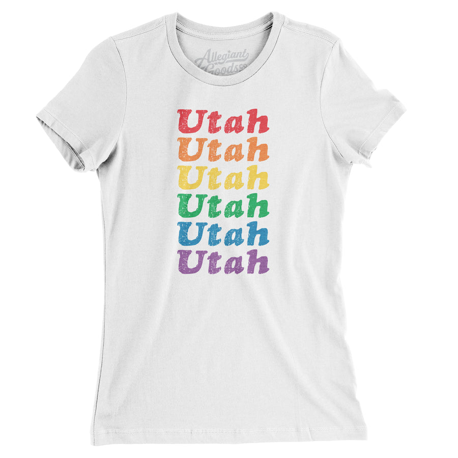 Utah Pride Women's T-Shirt-White-Allegiant Goods Co. Vintage Sports Apparel