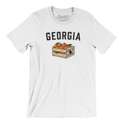 Georgia Peach Crate Men/Unisex T-Shirt-White-Allegiant Goods Co. Vintage Sports Apparel