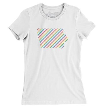 Iowa Pride State Women's T-Shirt-White-Allegiant Goods Co. Vintage Sports Apparel