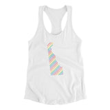Delaware Pride State Women's Racerback Tank-Allegiant Goods Co. Vintage Sports Apparel