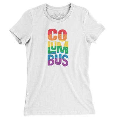 Columbus Ohio Pride Women's T-Shirt-White-Allegiant Goods Co. Vintage Sports Apparel