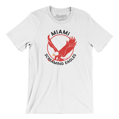 Miami Screaming Eagles Hockey Men/Unisex T-Shirt-White-Allegiant Goods Co. Vintage Sports Apparel