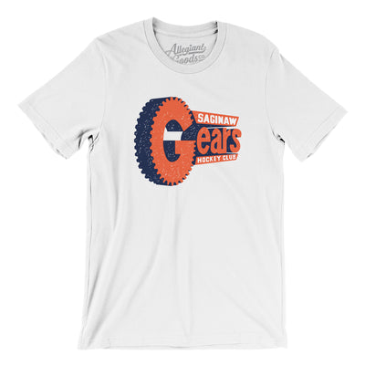 Saginaw Gears Hockey Men/Unisex T-Shirt-White-Allegiant Goods Co. Vintage Sports Apparel