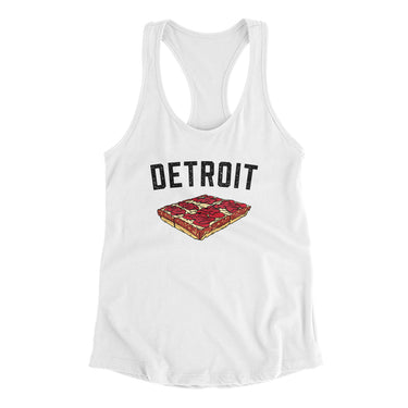 Detroit Style Pan Pizza Women's Racerback Tank-Allegiant Goods Co. Vintage Sports Apparel