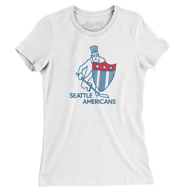 Seattle Americans Hockey Women's T-Shirt-Allegiant Goods Co. Vintage Sports Apparel
