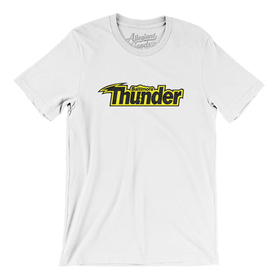 Baltimore Thunder Lacrosse Men/Unisex T-Shirt-White-Allegiant Goods Co. Vintage Sports Apparel