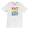 Salt Lake City Pride Men/Unisex T-Shirt-White-Allegiant Goods Co. Vintage Sports Apparel