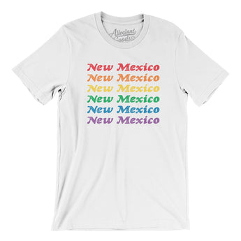 New Mexico Pride Men/Unisex T-Shirt-White-Allegiant Goods Co. Vintage Sports Apparel