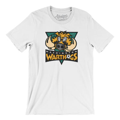 Washington Warthogs Soccer Men/Unisex T-Shirt-White-Allegiant Goods Co. Vintage Sports Apparel