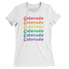 Colorado Pride Women's T-Shirt-White-Allegiant Goods Co. Vintage Sports Apparel