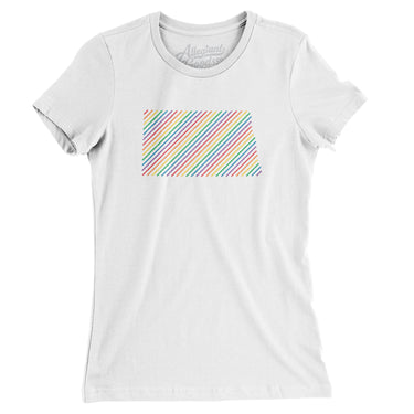 North Dakota Pride State Women's T-Shirt-White-Allegiant Goods Co. Vintage Sports Apparel