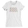 North Dakota Pride State Women's T-Shirt-White-Allegiant Goods Co. Vintage Sports Apparel