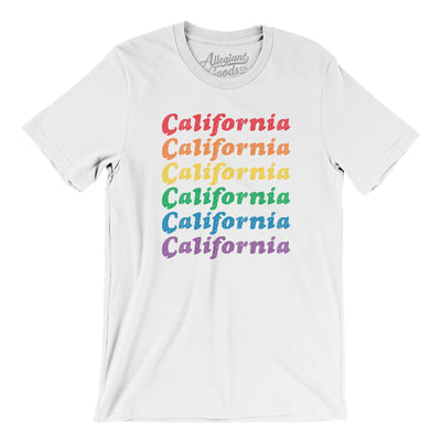 California Pride Men/Unisex T-Shirt-White-Allegiant Goods Co. Vintage Sports Apparel