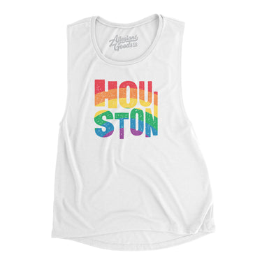 Houston Texas Pride Women's Flowey Scoopneck Muscle Tank-Allegiant Goods Co. Vintage Sports Apparel