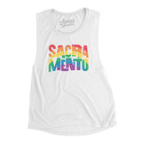 Sacramento California Pride Women's Flowey Scoopneck Muscle Tank-Allegiant Goods Co. Vintage Sports Apparel