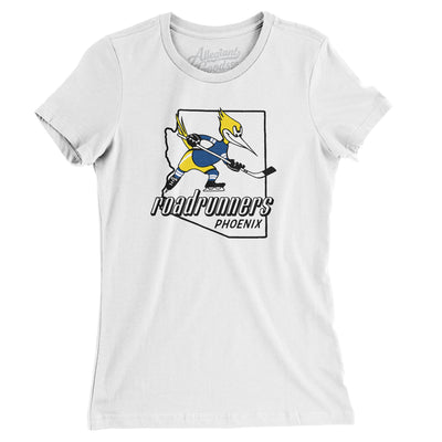 Phoenix Roadrunners Hockey Women's T-Shirt-White-Allegiant Goods Co. Vintage Sports Apparel