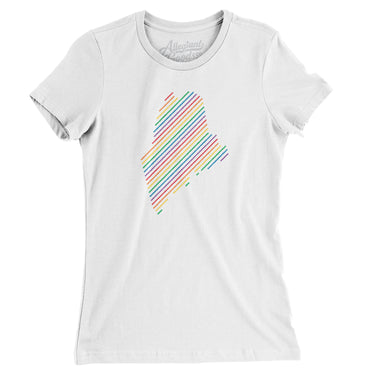 Maine Pride State Women's T-Shirt-White-Allegiant Goods Co. Vintage Sports Apparel