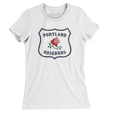 Portland Rosebuds Hockey Women's T-Shirt-Allegiant Goods Co. Vintage Sports Apparel