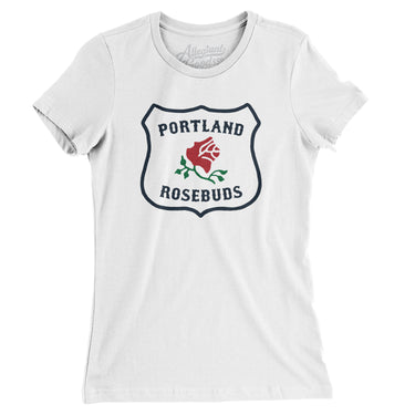 Portland Rosebuds Hockey Women's T-Shirt-Allegiant Goods Co. Vintage Sports Apparel