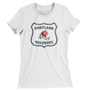 Portland Rosebuds Hockey Women's T-Shirt-White-Allegiant Goods Co. Vintage Sports Apparel