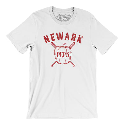 Newark Peps Baseball Men/Unisex T-Shirt-White-Allegiant Goods Co. Vintage Sports Apparel