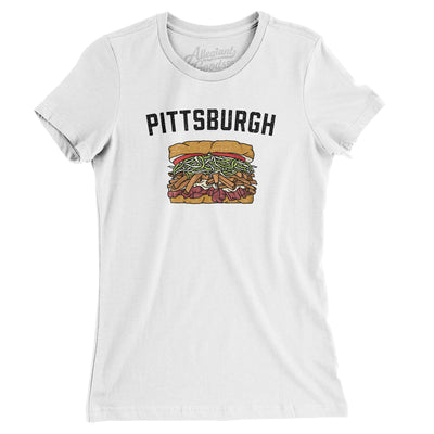 Pittsburgh Style Sandwich Women's T-Shirt-White-Allegiant Goods Co. Vintage Sports Apparel