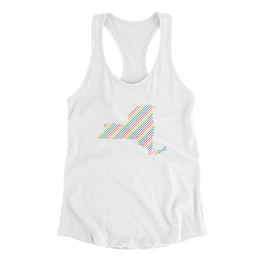 New York Pride State Women's Racerback Tank-Allegiant Goods Co. Vintage Sports Apparel