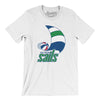 San Diego Sails Basketball Men/Unisex T-Shirt-White-Allegiant Goods Co. Vintage Sports Apparel
