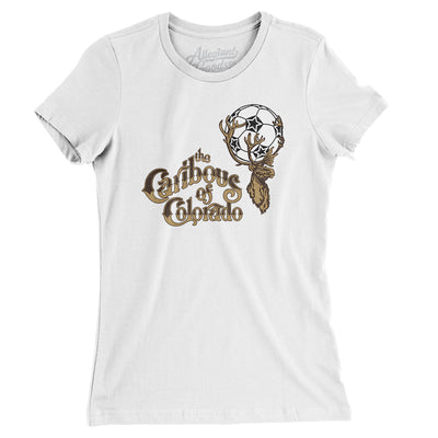 Caribous of Colorado Soccer Women's T-Shirt-White-Allegiant Goods Co. Vintage Sports Apparel