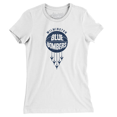 Wilmington Blue Bombers Basketball Women's T-Shirt-White-Allegiant Goods Co. Vintage Sports Apparel