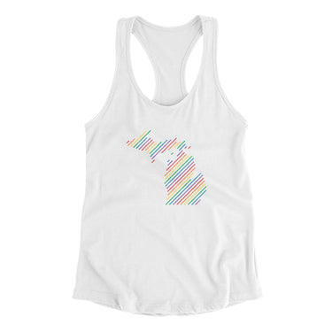 Michigan Pride State Women's Racerback Tank-Allegiant Goods Co. Vintage Sports Apparel