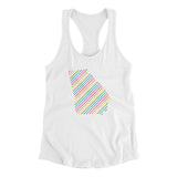 Georgia Pride State Women's Racerback Tank-White-Allegiant Goods Co. Vintage Sports Apparel